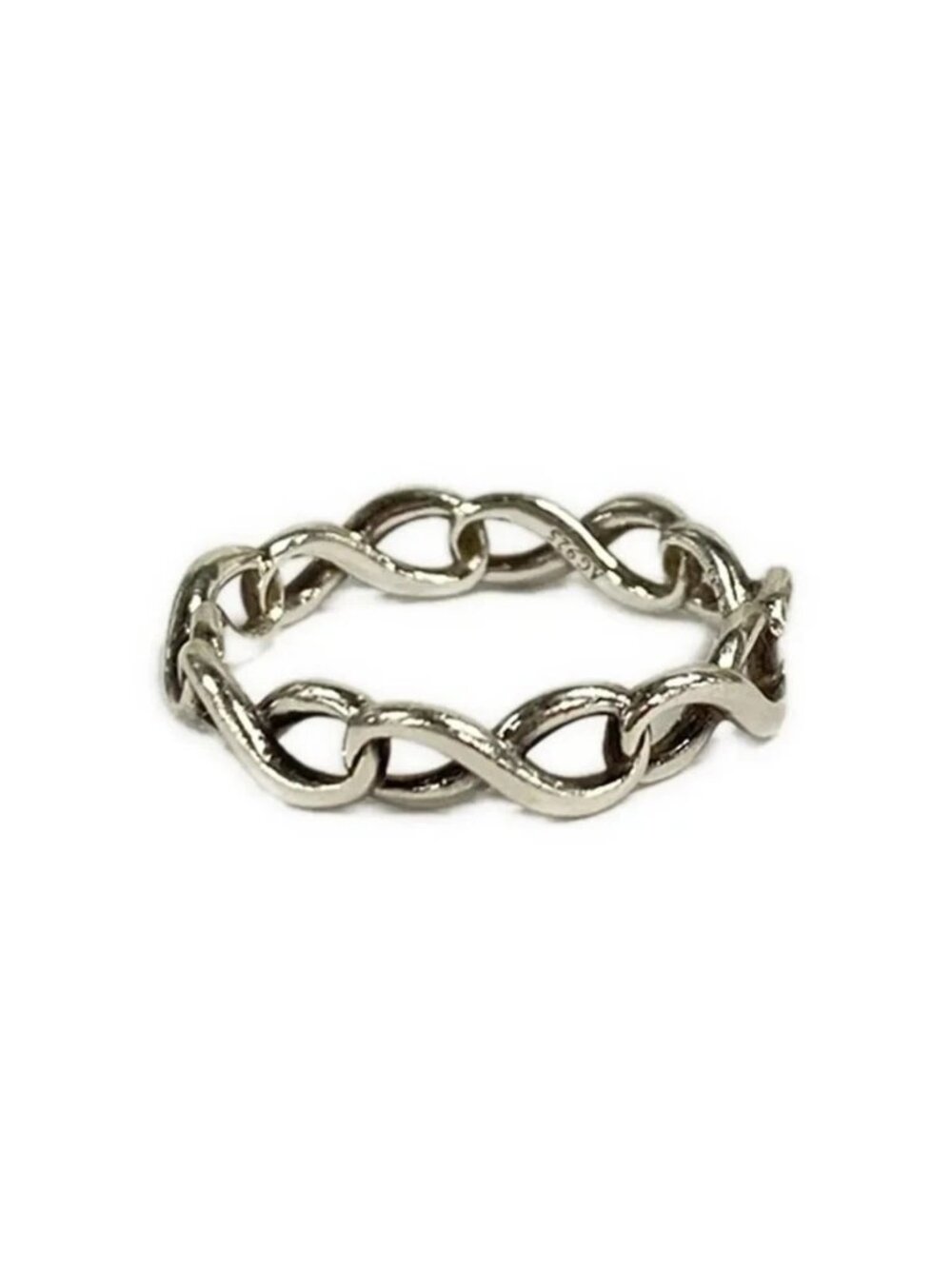 TIFFANY&Co. Infinity Narrow Band Ring Silver Ring #4 1/2